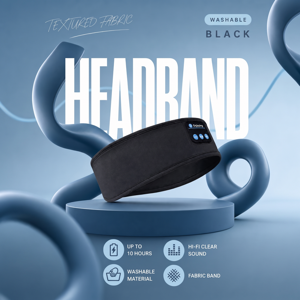 Fascia Sonno con Cuffie Bluetooth – Dormi Ascoltando Musica