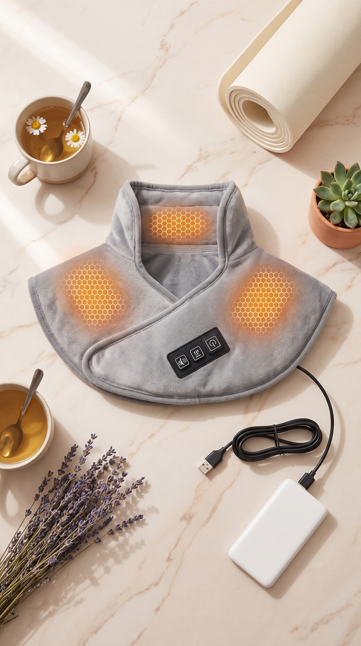 Scialle riscaldante zone di calore
