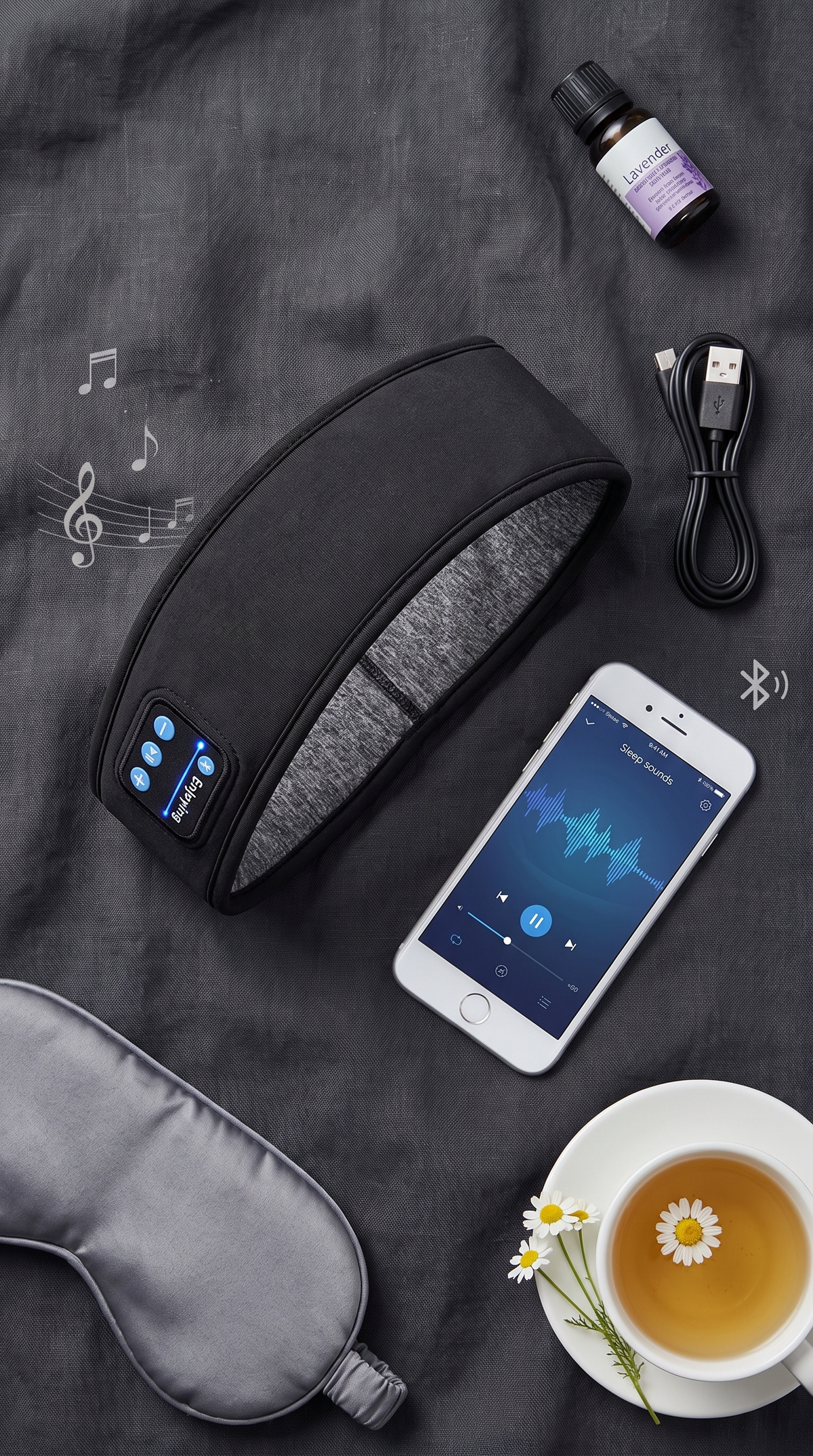 Fascia sonno con smartphone