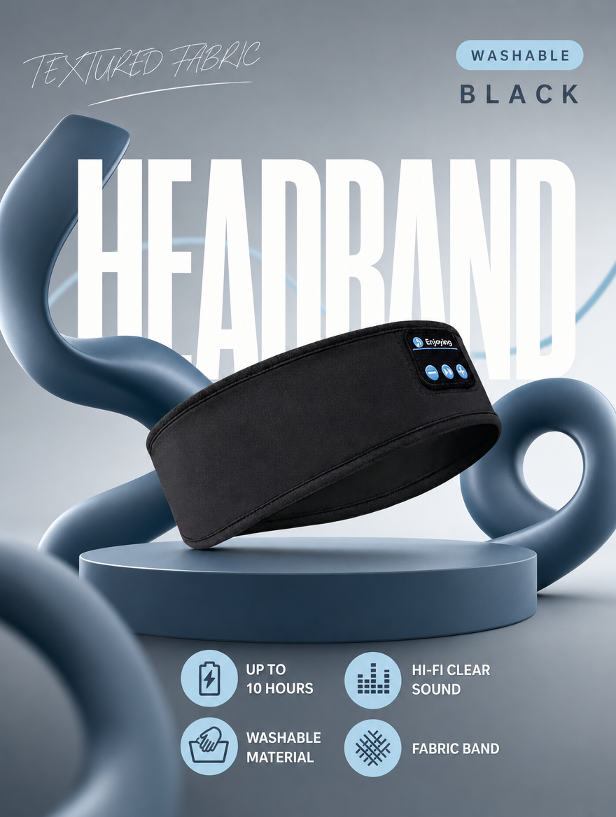 Fascia Sonno con Cuffie Bluetooth – Dormi Ascoltando Musica